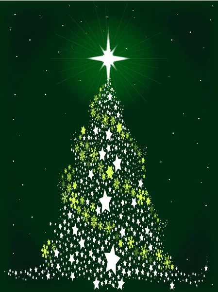 Arbre de Noël pailleté étoile — Image vectorielle