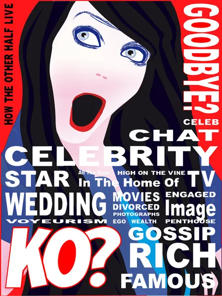 Copertina della rivista Celebrity — Vettoriale Stock