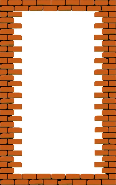 Hole in a Brick Wall — Stock Vector