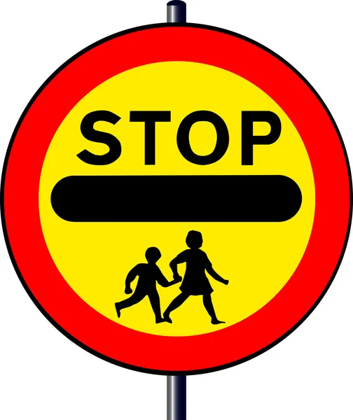 Kinderen stopbord — Stockvector