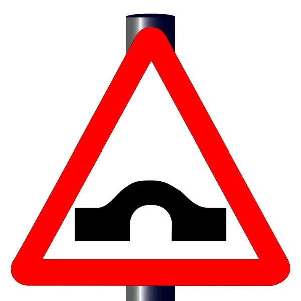 Brug verkeersbord — Stockvector