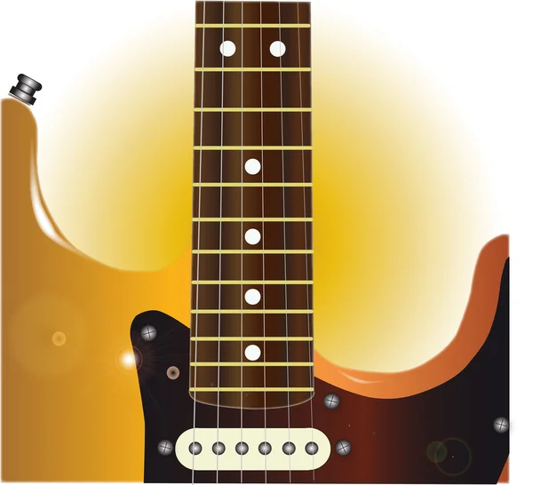Guitarra de perto —  Vetores de Stock