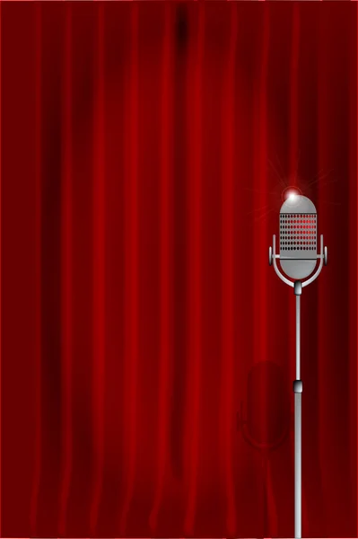 Stand Up Night Curtain. — Stock Vector