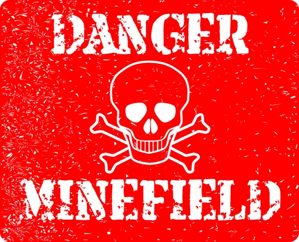 Gefährliches Minenfeld — Stockvektor
