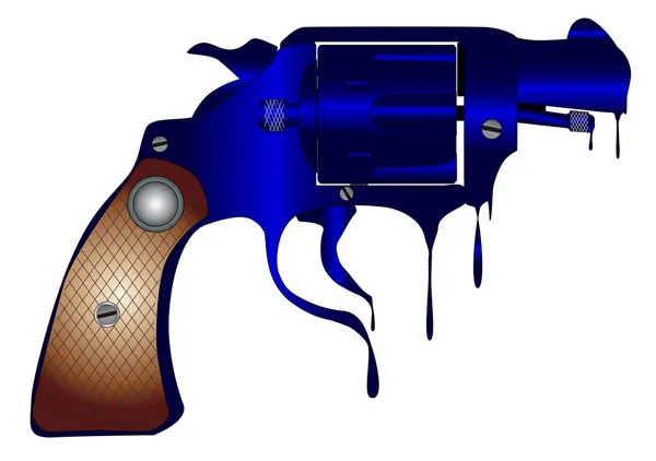 Melting Gun — Stock Vector