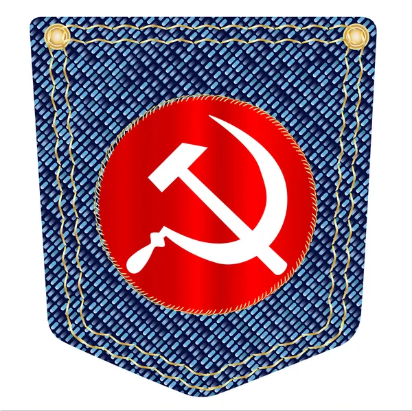 Russisch denimzak — Stockvector