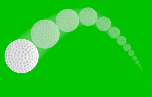 Golf bal traject — Stockvector