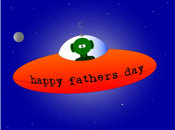 Alien Feliz Día de los Padres — Archivo Imágenes Vectoriales