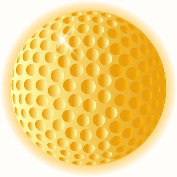 Boule de golf or — Image vectorielle