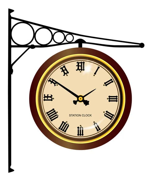 Reloj de estación — Vector de stock