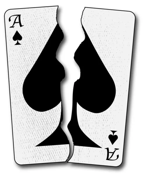 Torn Playing Card Royalty Free Stock Vectors