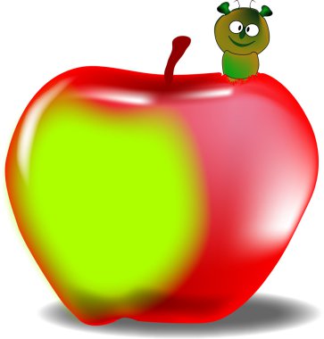 içinde elma solucan