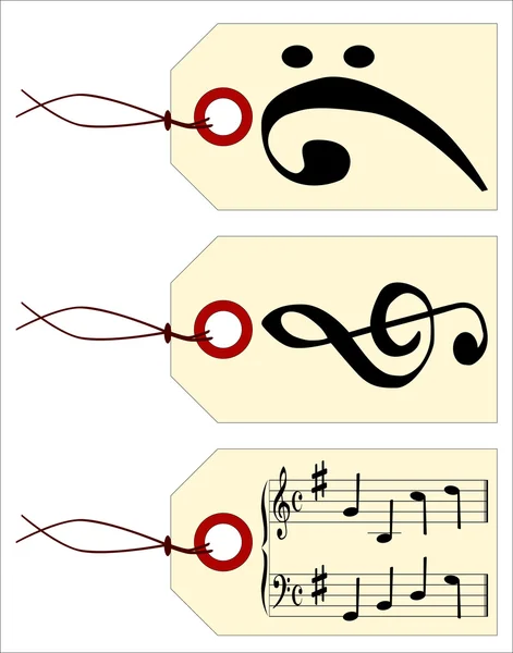 Music Tags — Stock Vector