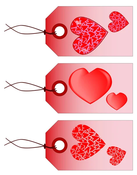 Étiquettes de Saint-Valentin — Image vectorielle
