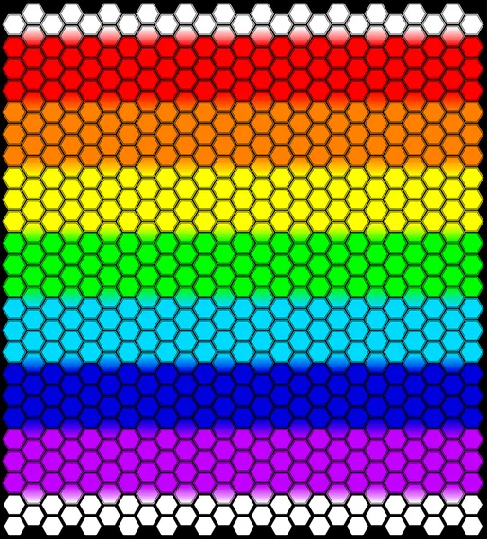 Rainbow Honeycomb — Stock Vector