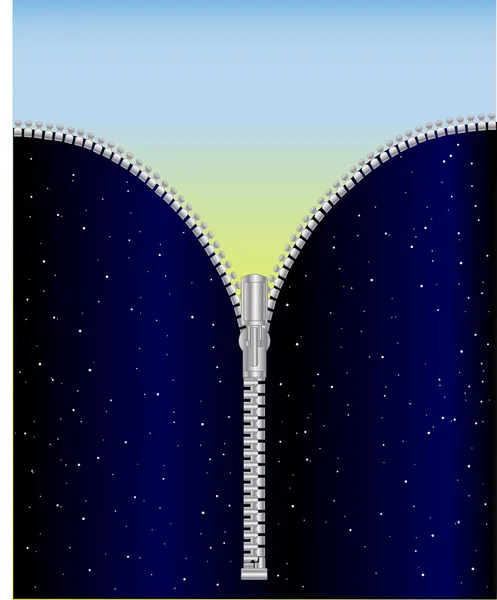 空のジッパー — ストックベクタ