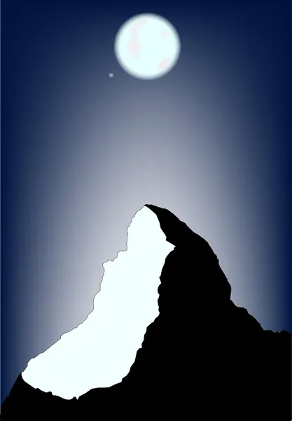 Matterhorn nacht — Stockvector