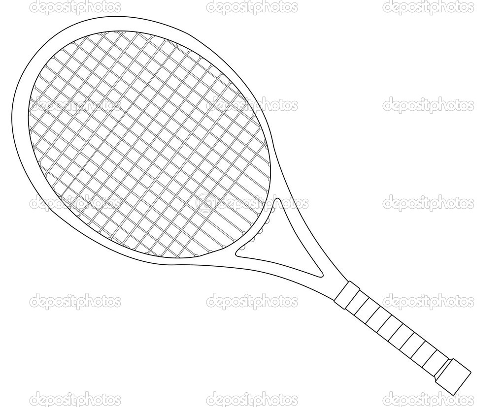 Tennis Racket Outline