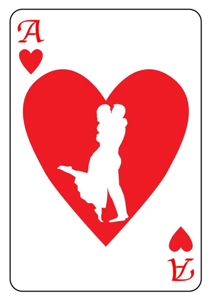 Ace of Hearts — Stock Vector