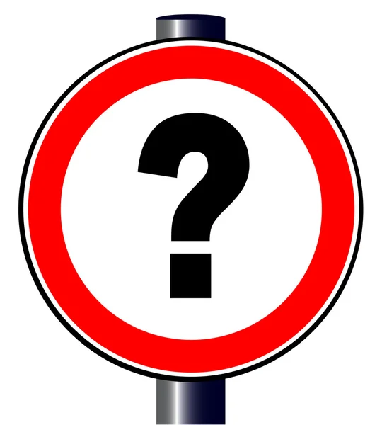 Question Mark Traffic Sign — Stock Vector