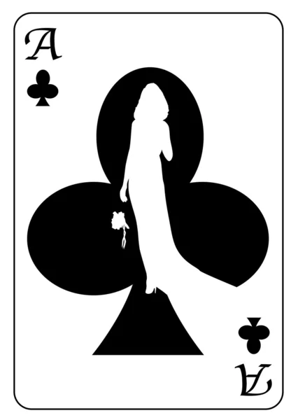 Ace of Clubs'da — Stok Vektör