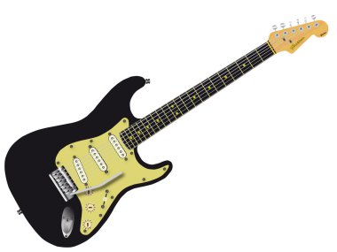 Siyah elektro gitar