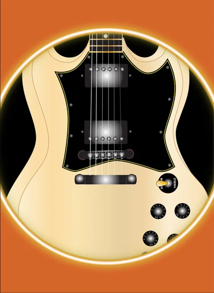 固体的吉他 — 图库矢量图片