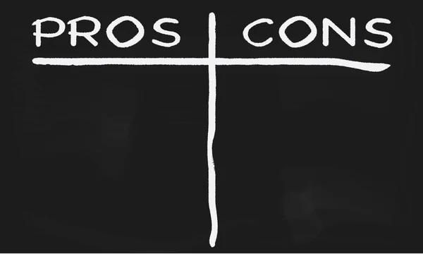 Pros y contras — Archivo Imágenes Vectoriales