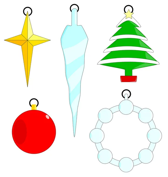 Christmas Ornaments — Stock Vector