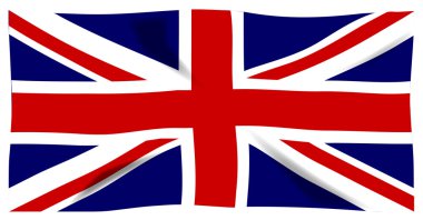Union jack çırpınan