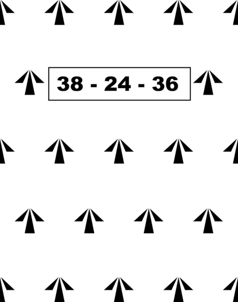 刑務所の矢印 38-24-36 — ストックベクタ