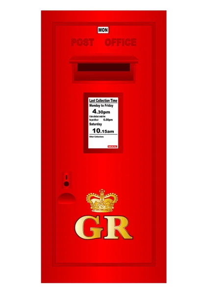 Tradicional Britânico Georges Reign Postbox — Vetor de Stock
