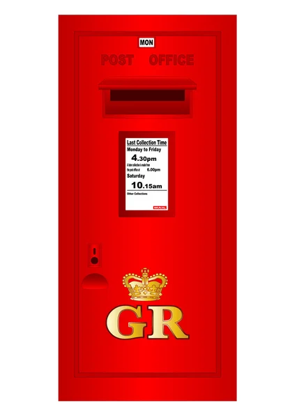 伝統的な英国ジョルジュ治世 postbox — ストックベクタ