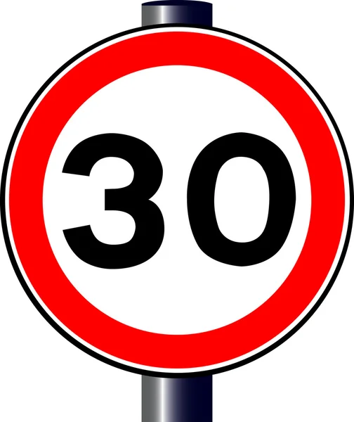 30 MPH Sign — Stock Vector
