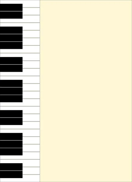 Teclas de piano — Vector de stock