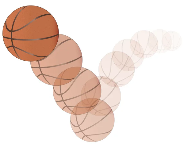 Hüpfender Basketball — Stockvektor