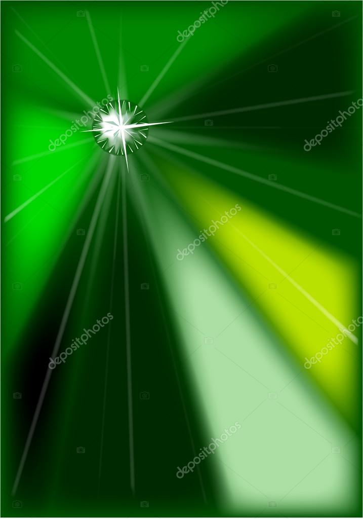 A bright emerald reflecting a range of green rays of light