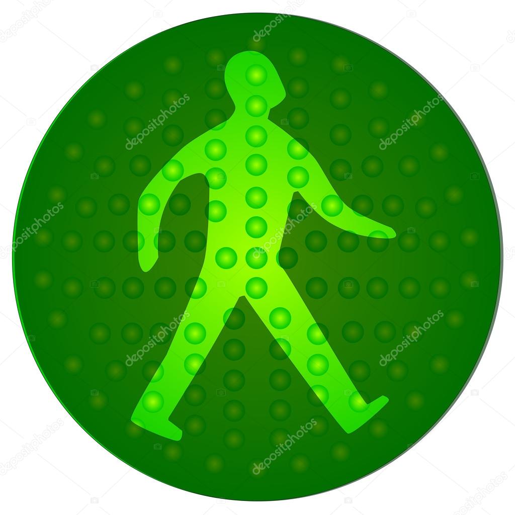 Green Walking Man
