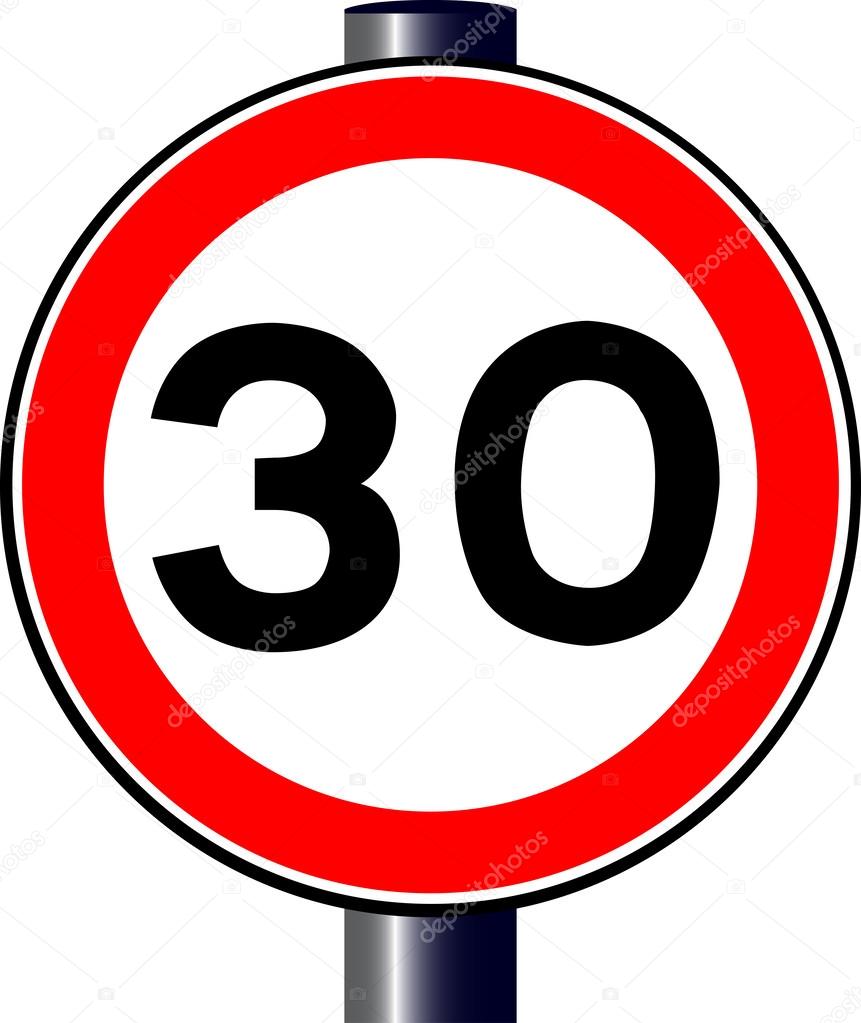 30 MPH Sign