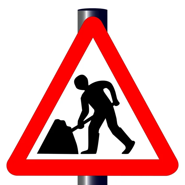 Erkekler iş trafik işareti — Stok Vektör
