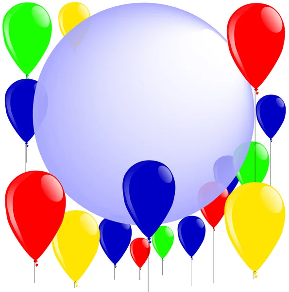 Luftballons und Ball — Stockvektor