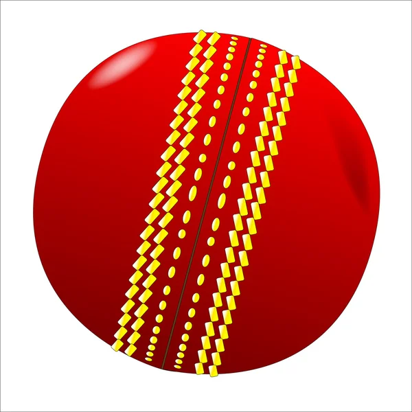 Pelota de cricket — Vector de stock