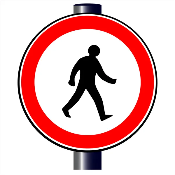 Walking man trafik skylt — Stock vektor