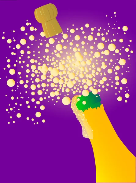 Bubbly New Year — Stock Vector