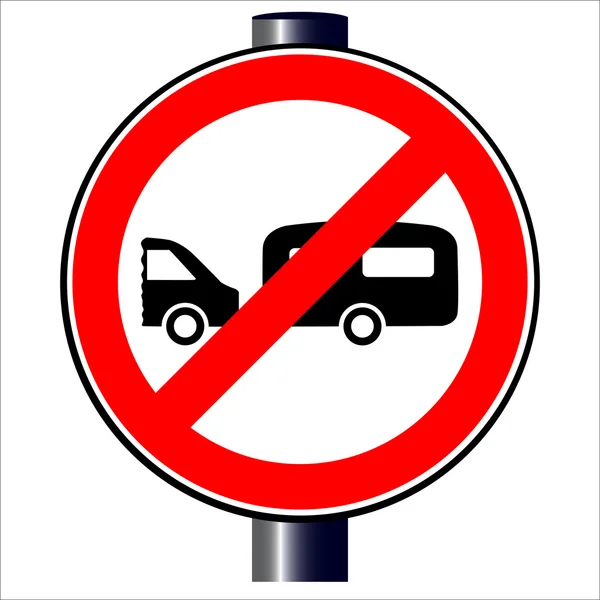 Husvagn trafik skylt — Stock vektor