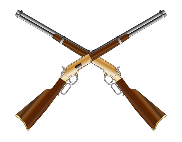 Rifles cruzados — Vector de stock