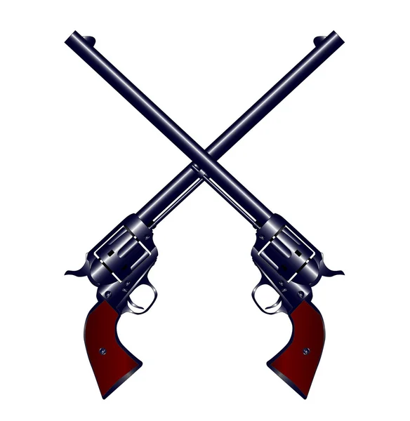 Crossed Guns — Stock Vector