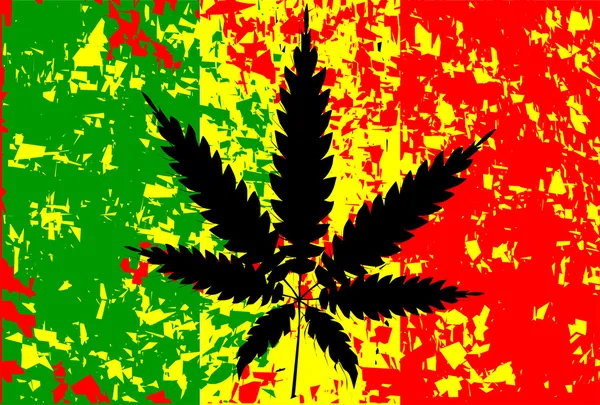 Bandera de Jamaica Rastafarian — Vector de stock