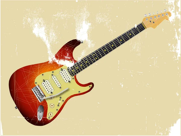 Velmi stará kytara — Stockový vektor