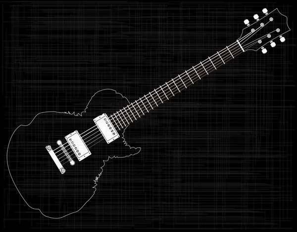 Abstraktní kytara — Stockový vektor